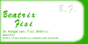 beatrix fisi business card